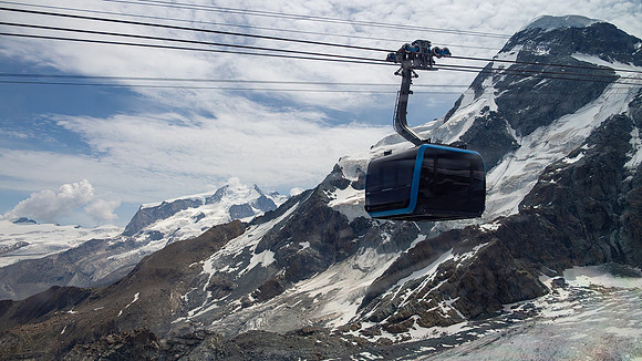 view from inside cable car