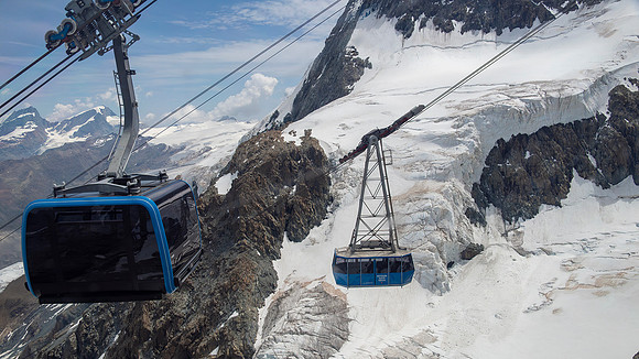 view from inside cable car