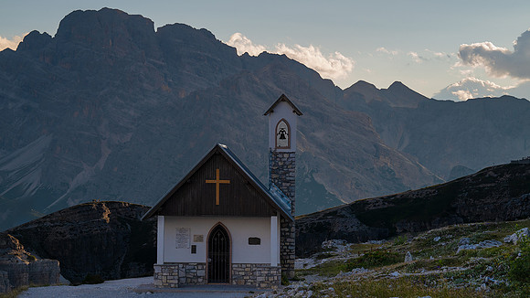 Church in the Dolomite Mountains