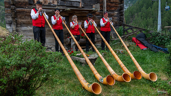 Alphorn musical ensemble