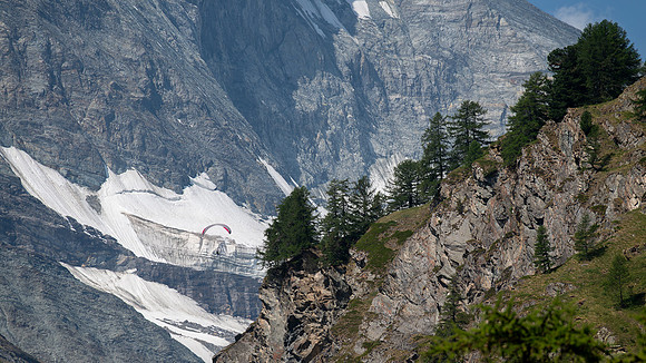 Paraglider in the Alps, Switzerland