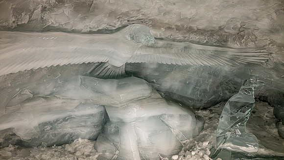 Sculpture inside Ice cave