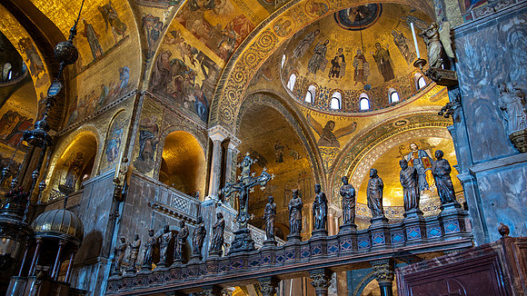 inside St. Mark's Basilica