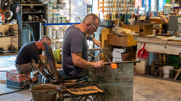 Glass blowing in Murano, Italy