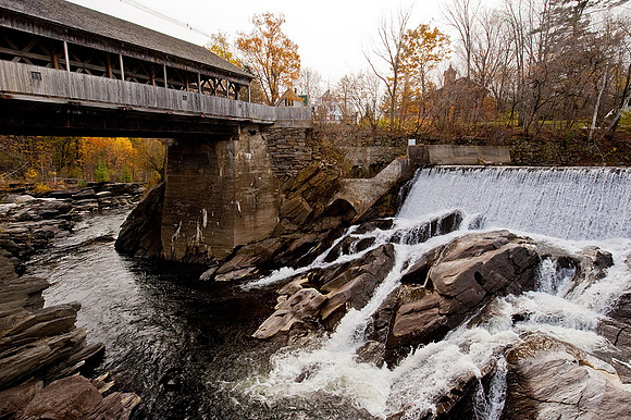 Ottauquechee River Waterfall