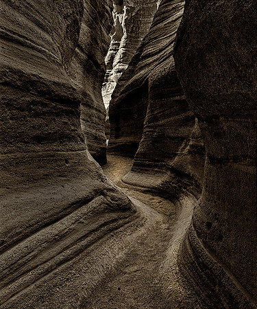 slot canyon in Tent Rocks N.M.
