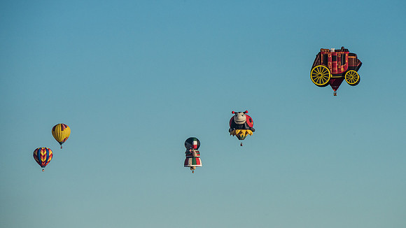 Albuquerque Balloon festival from the Air