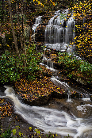 Roadside waterfall