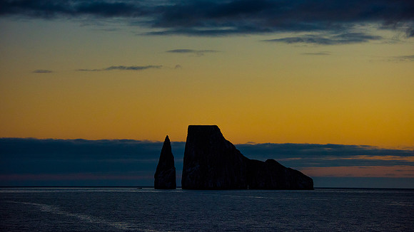Kicker Rock at sunset