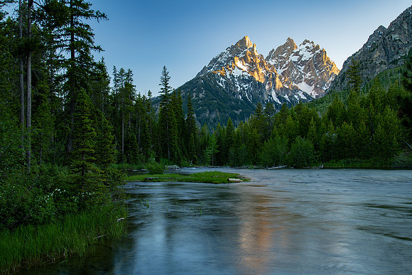 Sunset at Jenny Lake in Grand Teton National Park