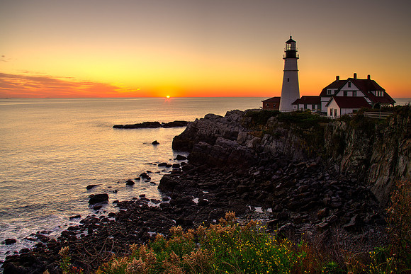 Portland Headlight sunrise