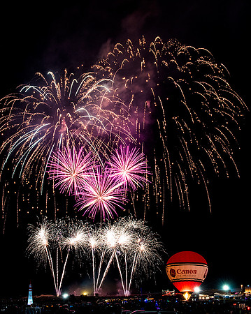 Fireworks Display at Albuquerque Balloon Festival