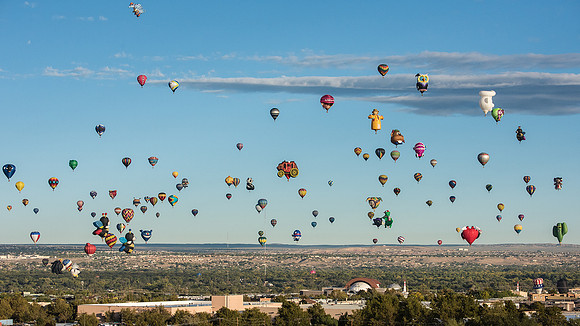 Albuquerque Balloon festival from the Air