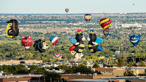 Albuquerque Balloon festival from the Air