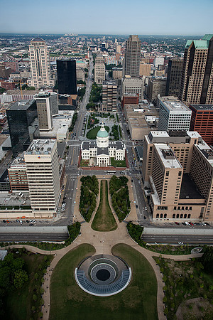 View from top of Gateway Arch