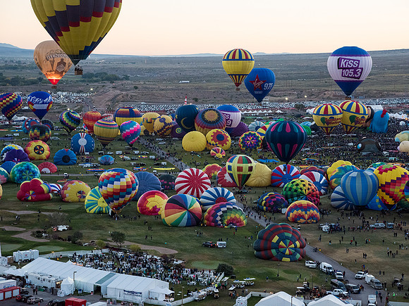 Albuquerque Balloon festival from the Air