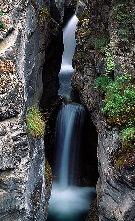 Maligne Canyon waterfall