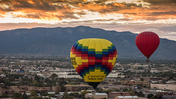 Albuquerque Balloon festival from the Air
