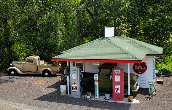 old gas station