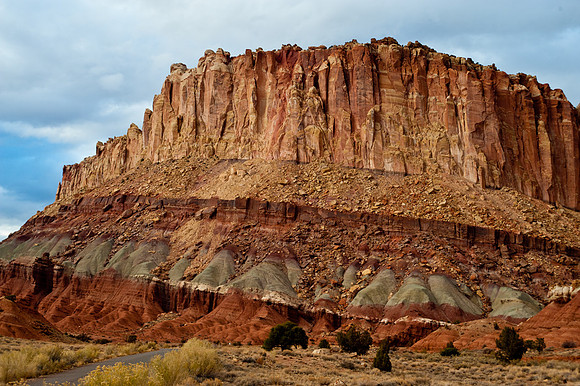 Layered rock