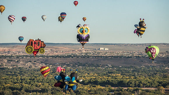 Albuquerque Balloon festival from the Air