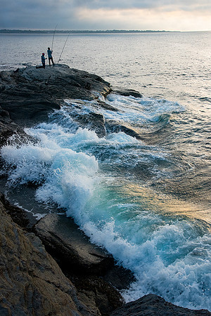 Fishing on the rocks