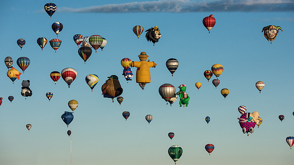 Albuquerque Balloon festival from the Air