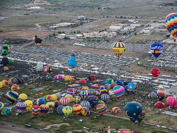 Albuquerque Balloon festival from the Air