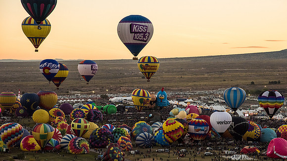 Albuquerque Balloon festival from the Air