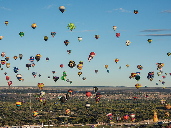Albuquerque Balloon festival from the Air