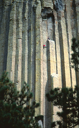 Climbers on Devils Tower