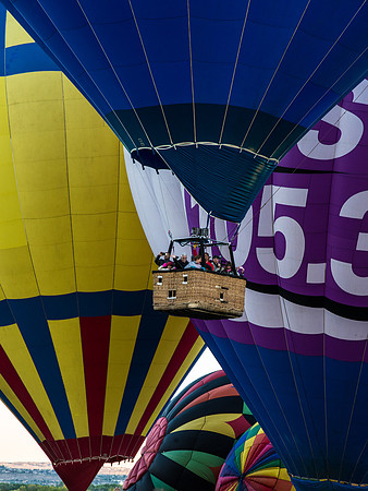 A basket of riders take off