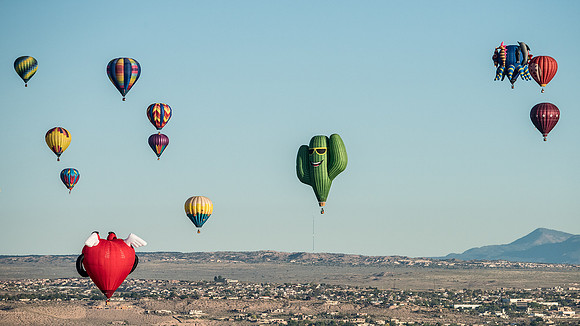 Albuquerque Balloon festival from the Air